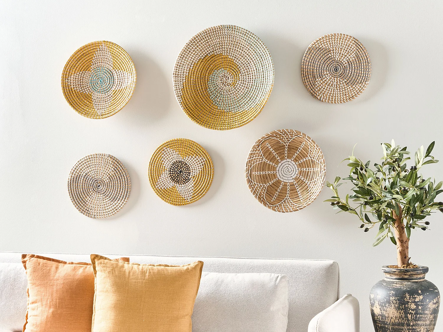 Set van hangende decoraties BACNINH Zeewier 46/35/30 cm Multicolor