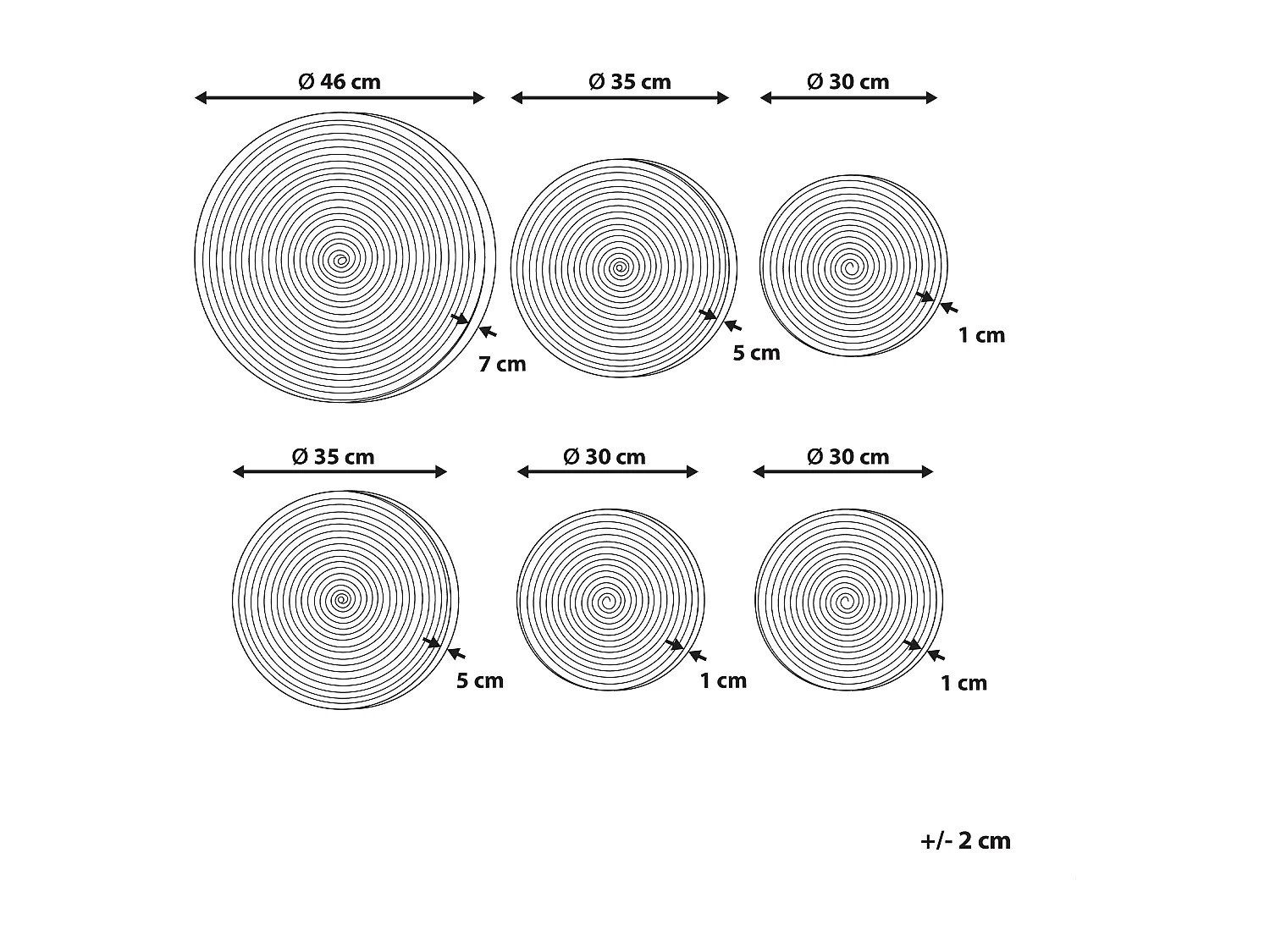 Set di decorazioni da appendere BACNINH Alghe marine 46/35/30 cm Multicolore