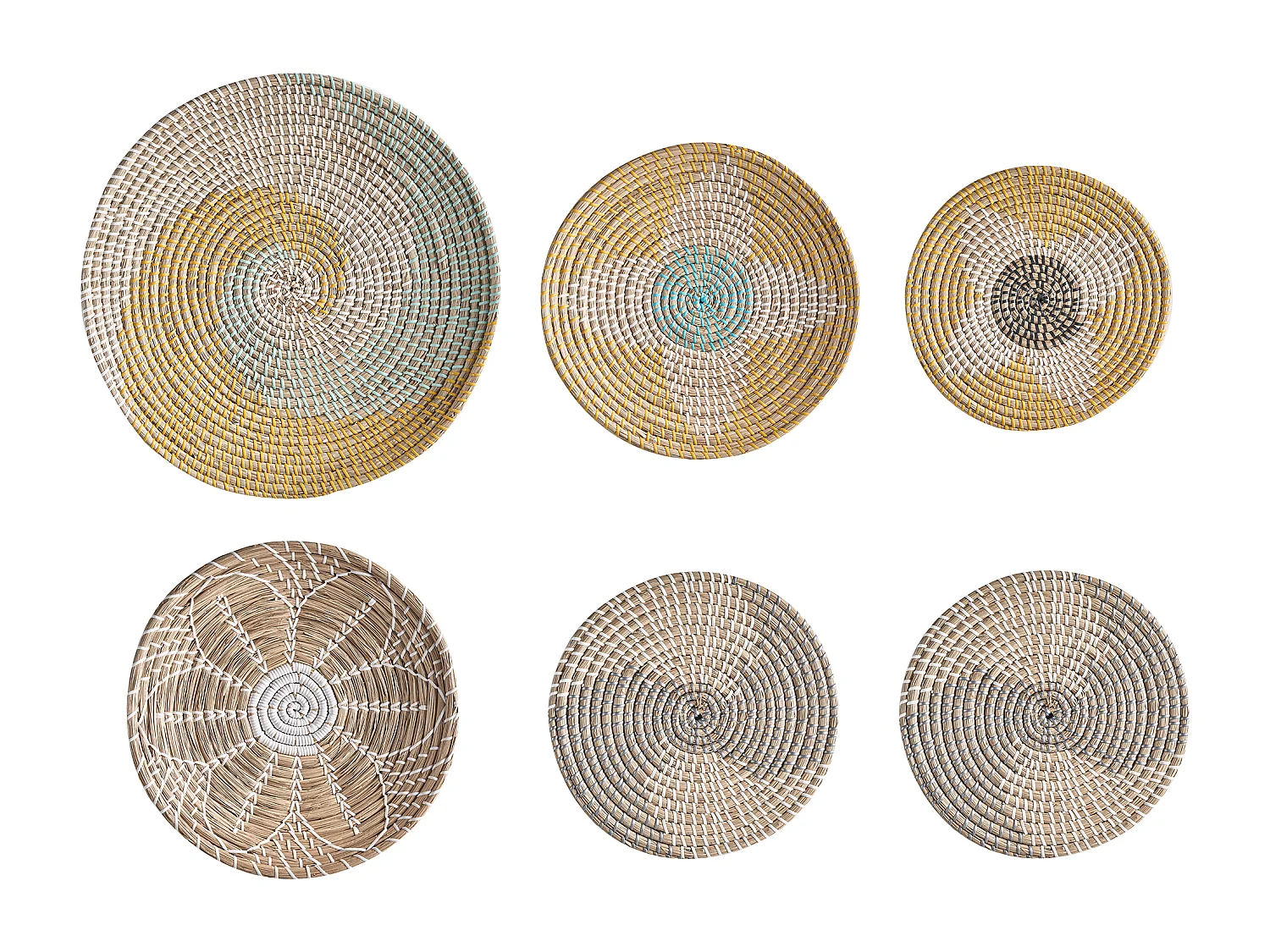 Lot de décorations suspendues BACNINH Herbier marin 46/35/30 cm Multicolore