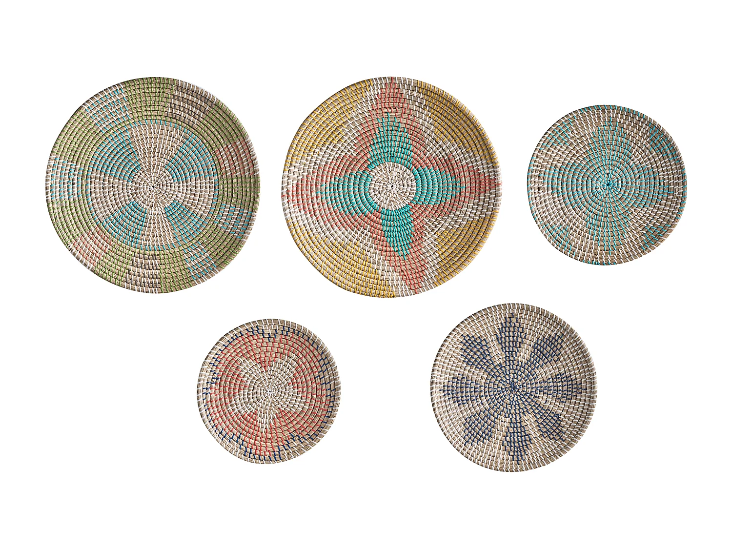 Lot de décorations suspendues SONLA Herbier marin 45/35/30 cm Multicolore