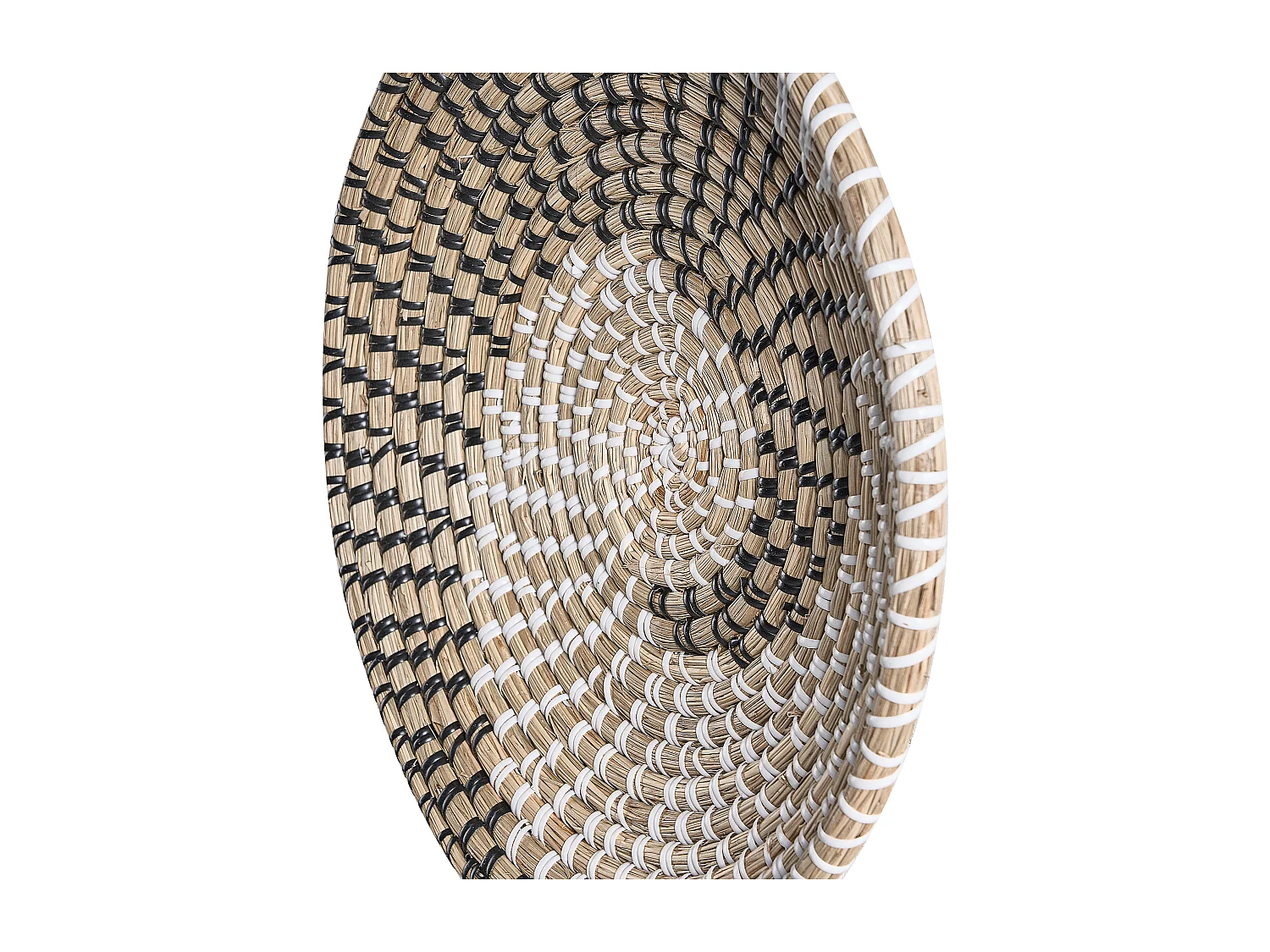 Lot de 3 décorations suspendues CANTHO Herbier marin 40/35/20 cm Noir