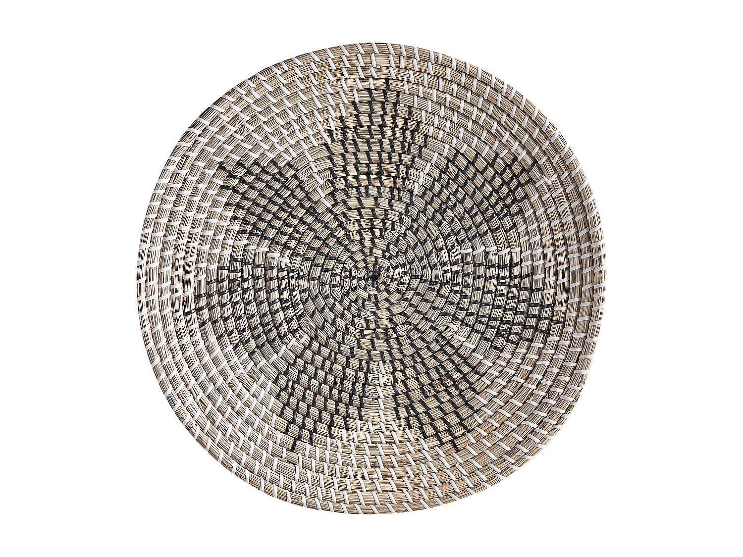 Lot de 3 décorations suspendues CANTHO Herbier marin 40/35/20 cm Noir