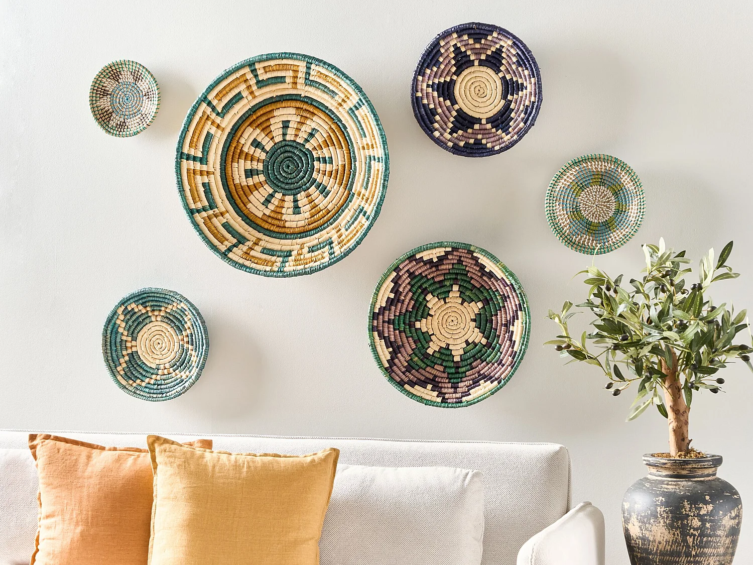 Lot de décorations suspendues NAMDINH Herbier marin 56/42/34/30/25/20 cm Multicolore