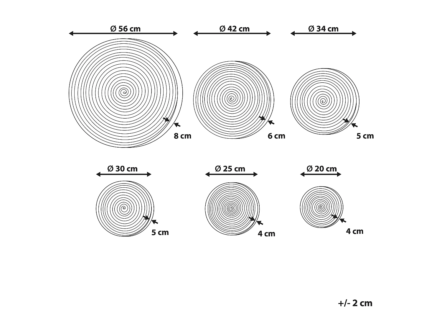 Lot de décorations suspendues NAMDINH Herbier marin 56/42/34/30/25/20 cm Multicolore