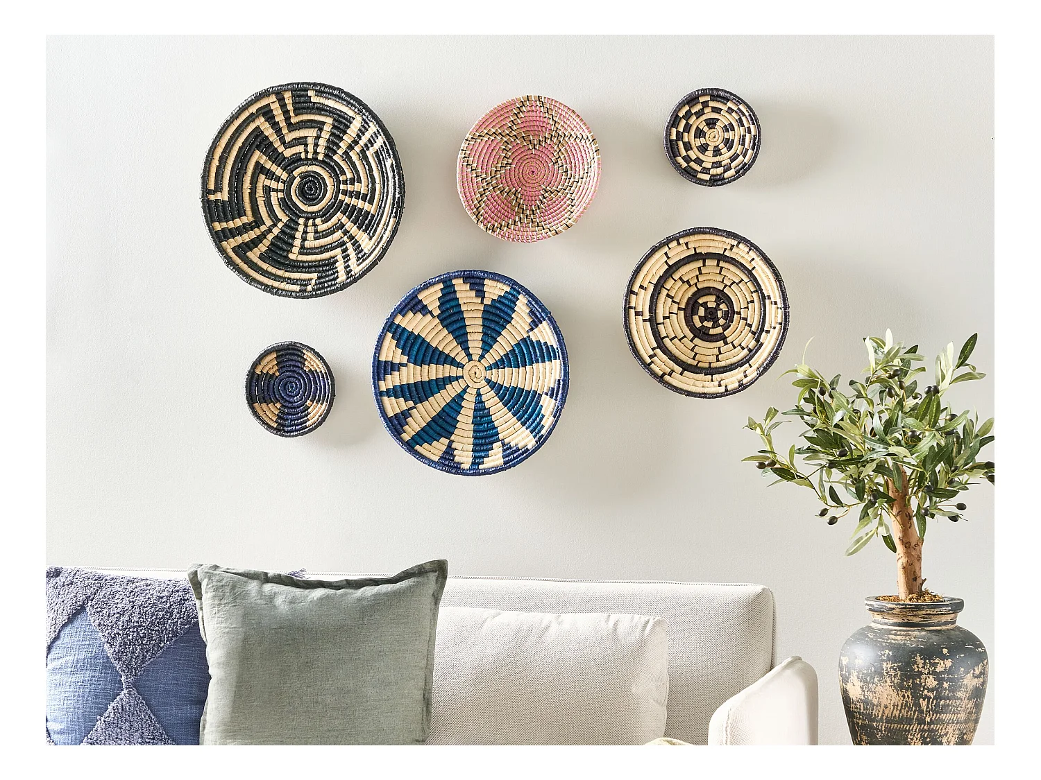 Lot de décorations suspendues HOABINH Herbier marin 3/4/5/5/6/7 cm Multicolore