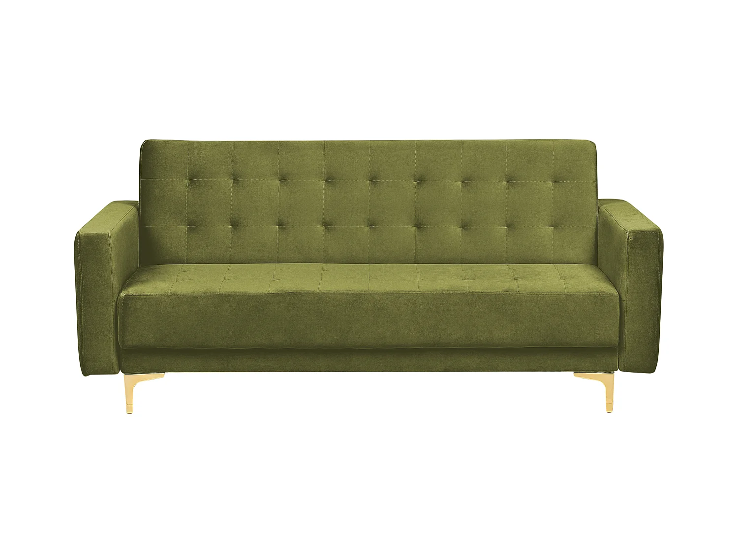 Moderner 3-Sitzer Sofa Samtstoff grün Aberdeen
