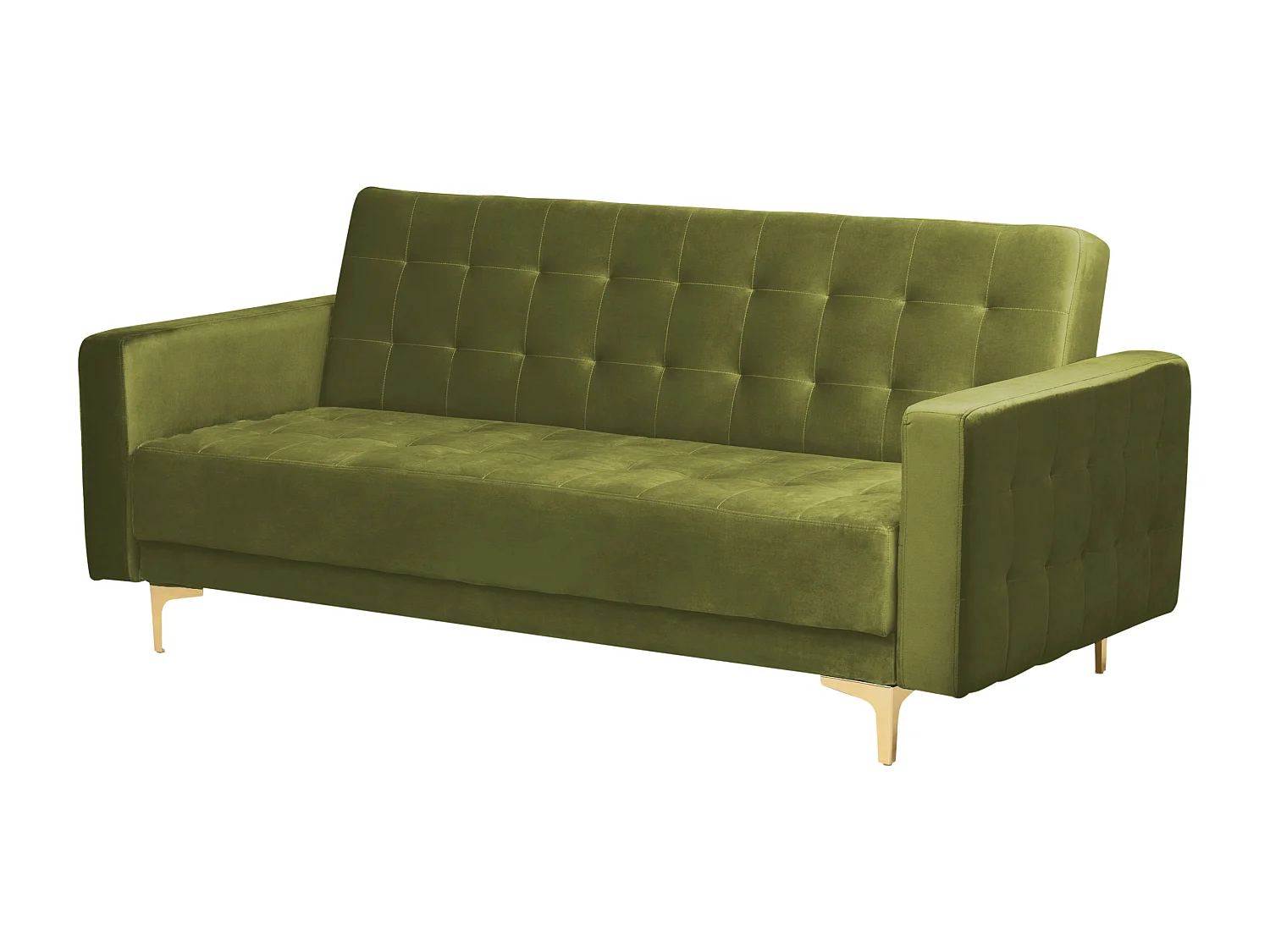Moderner 3-Sitzer Sofa Samtstoff grün Aberdeen