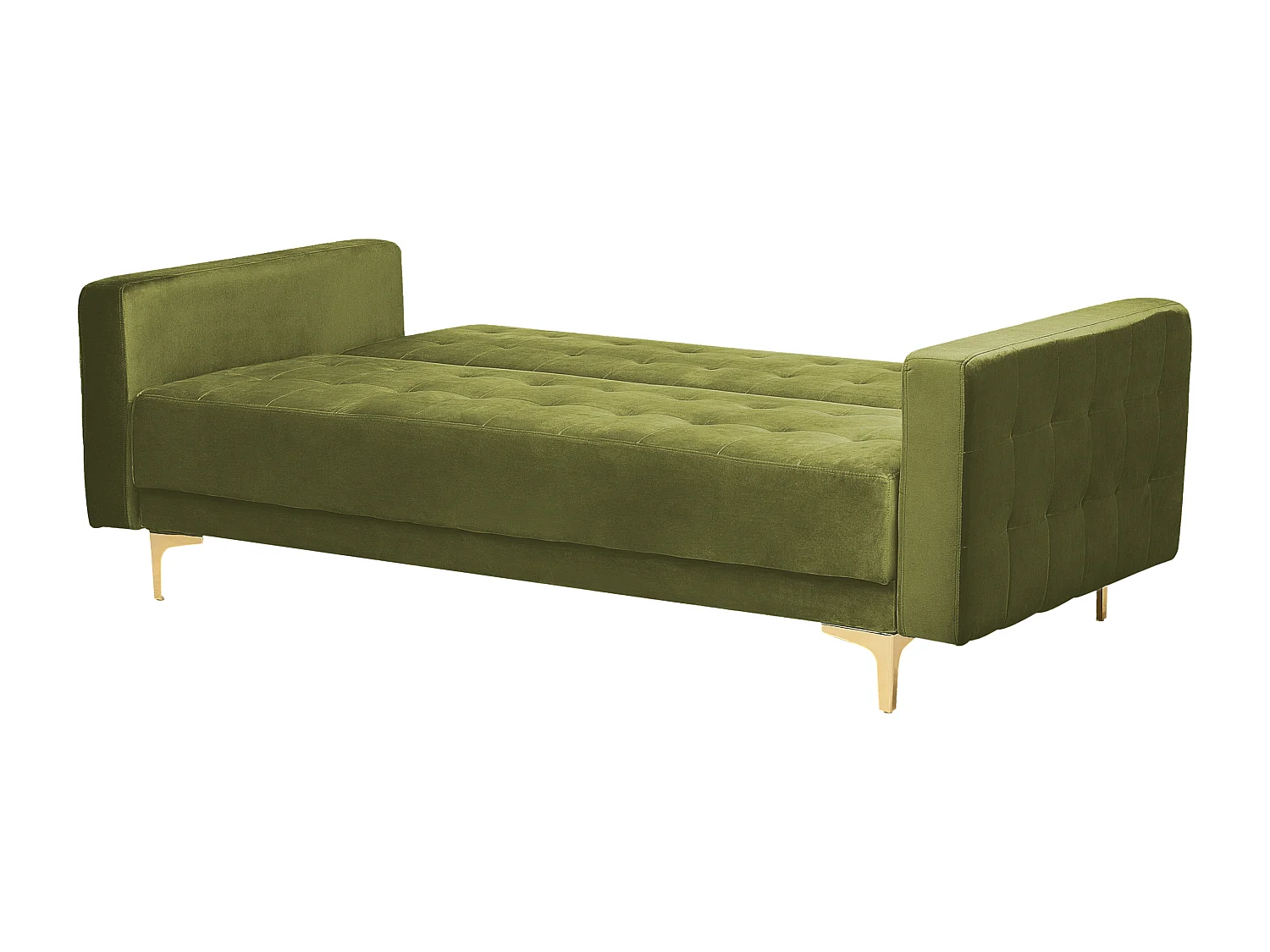 Divano letto ABERDEEN Velluto Verde 3 posti