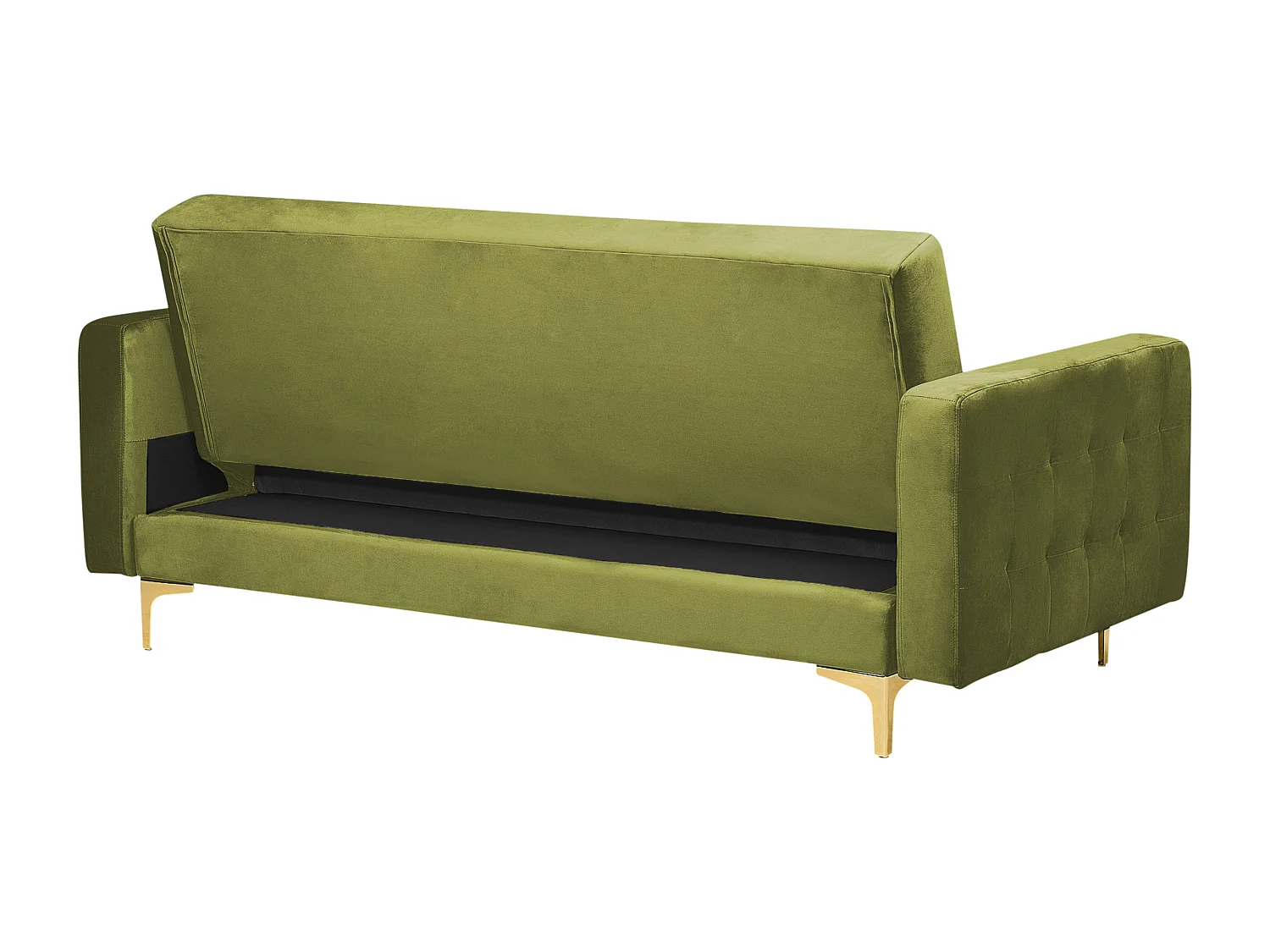 Canapé-lit 3 places ABERDEEN Velours Vert