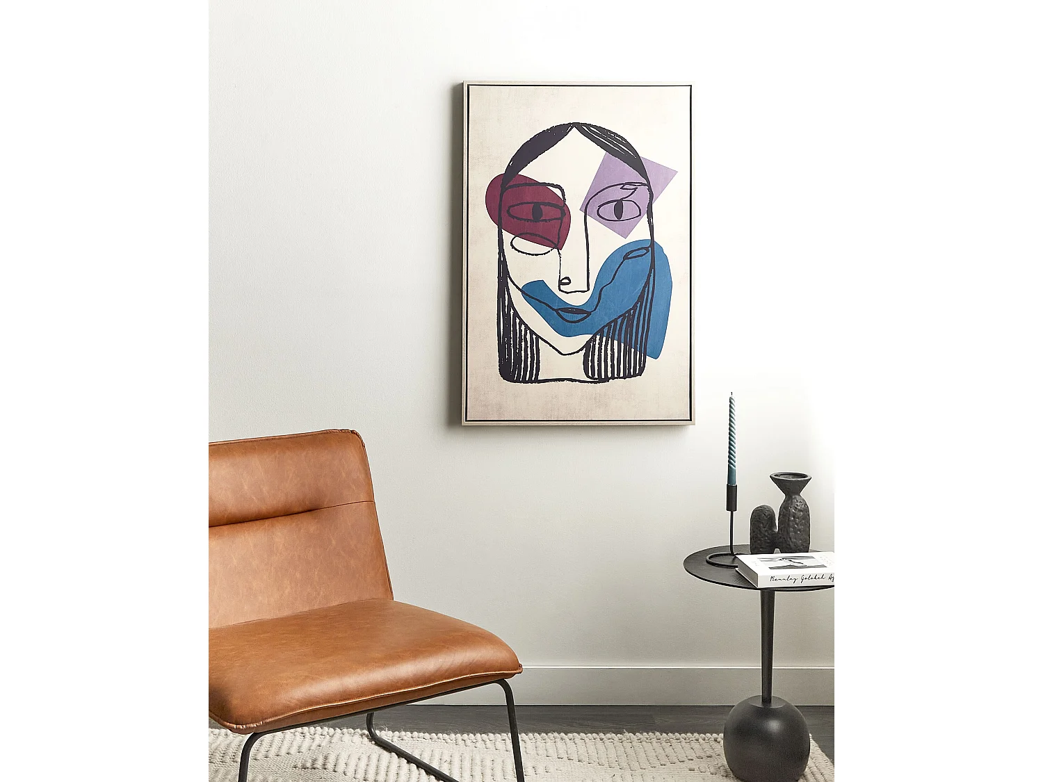 Imprimé sur toile TORITTO Motif féminin 63 x 99 cm Multicolore