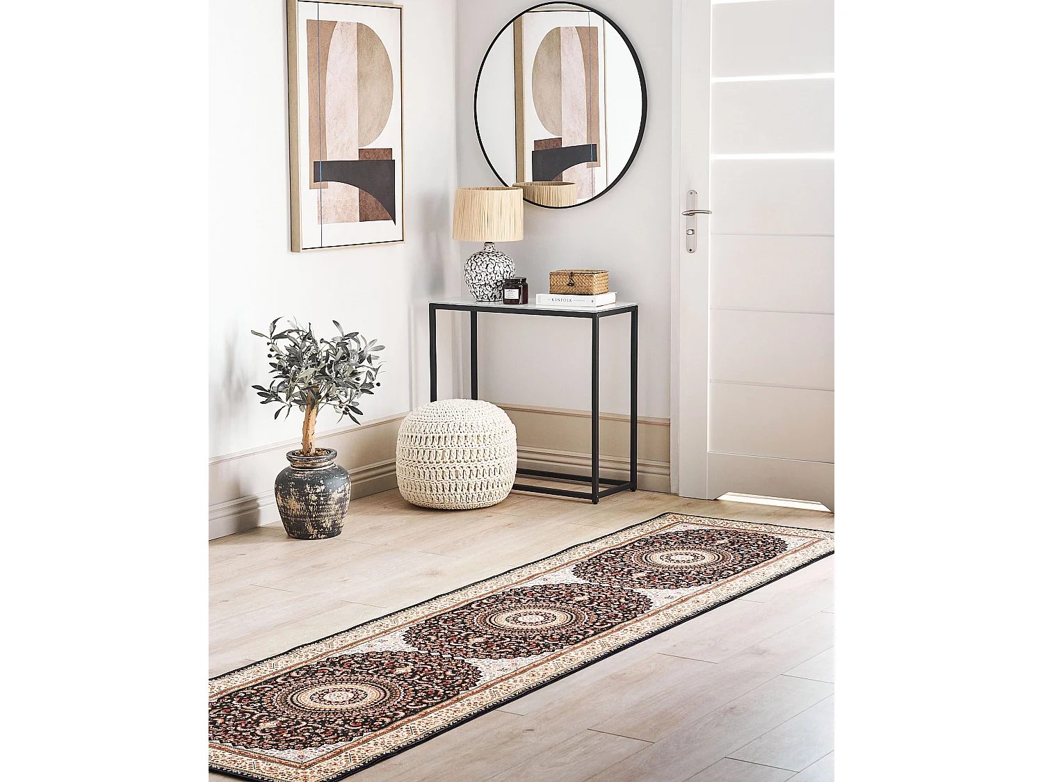 Vloerkleed polyester meerkleurig 80 x 300 cm CIVRIL