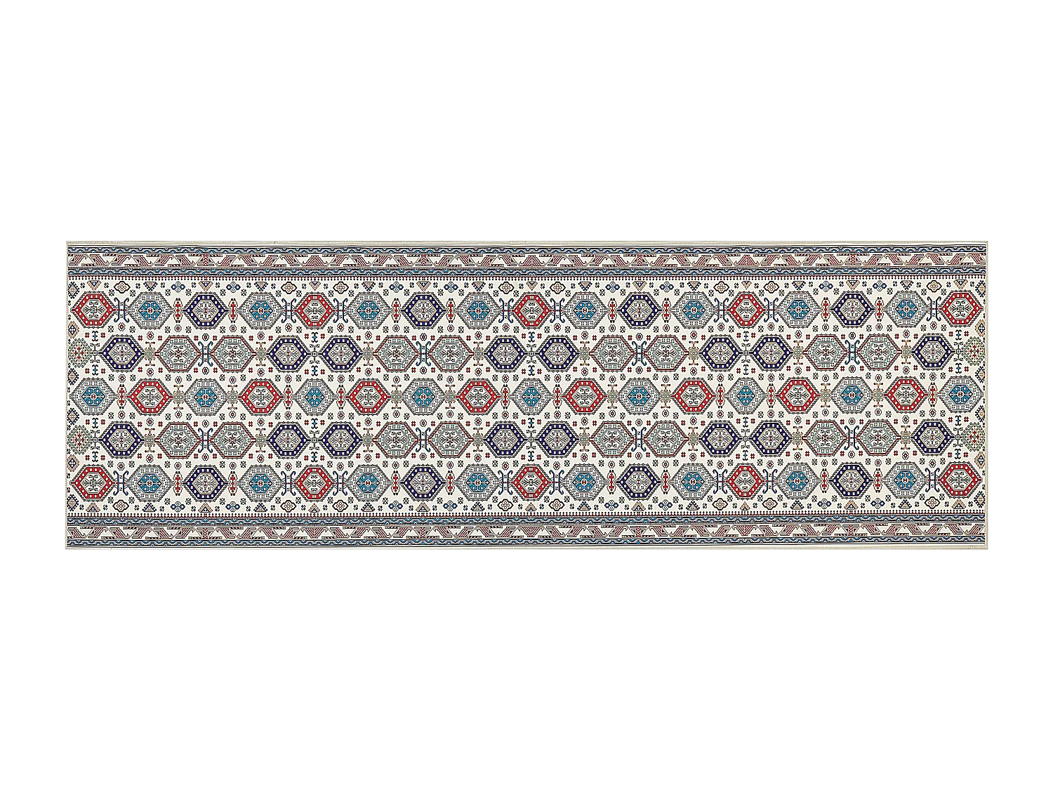 Vloerkleed polyester meerkleurig 80 x 240 cm HACILAR