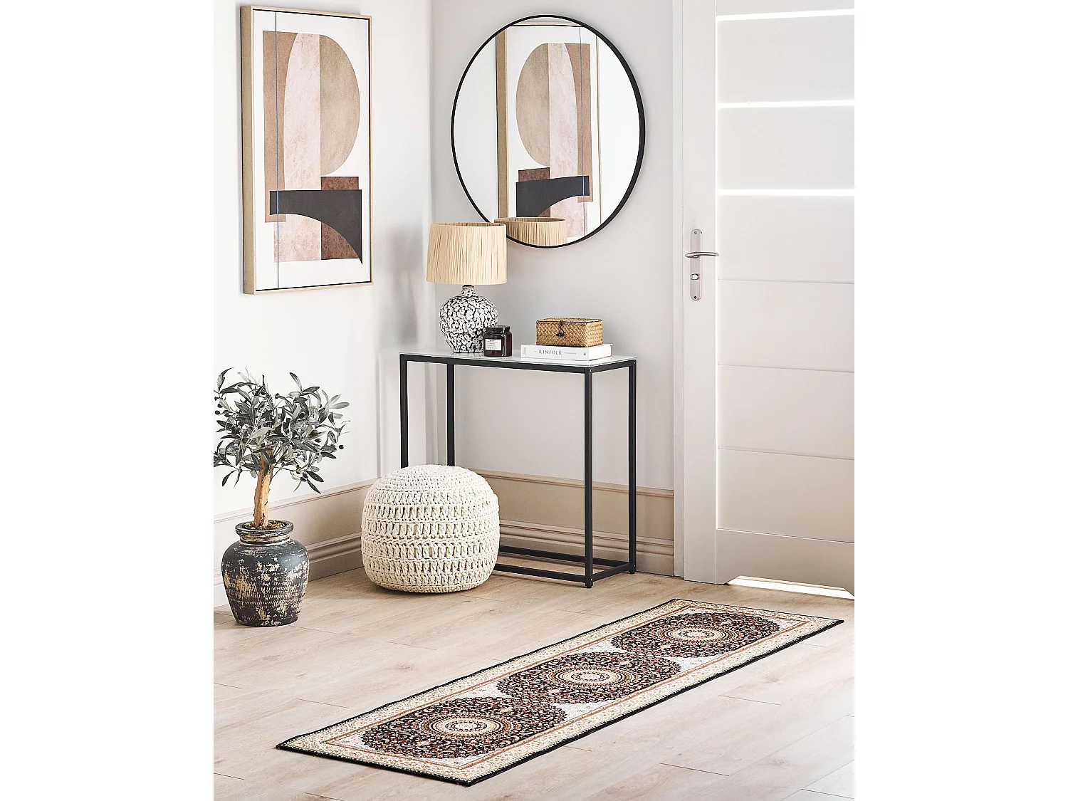 Vloerkleed polyester meerkleurig 60 x 200 cm CIVRIL