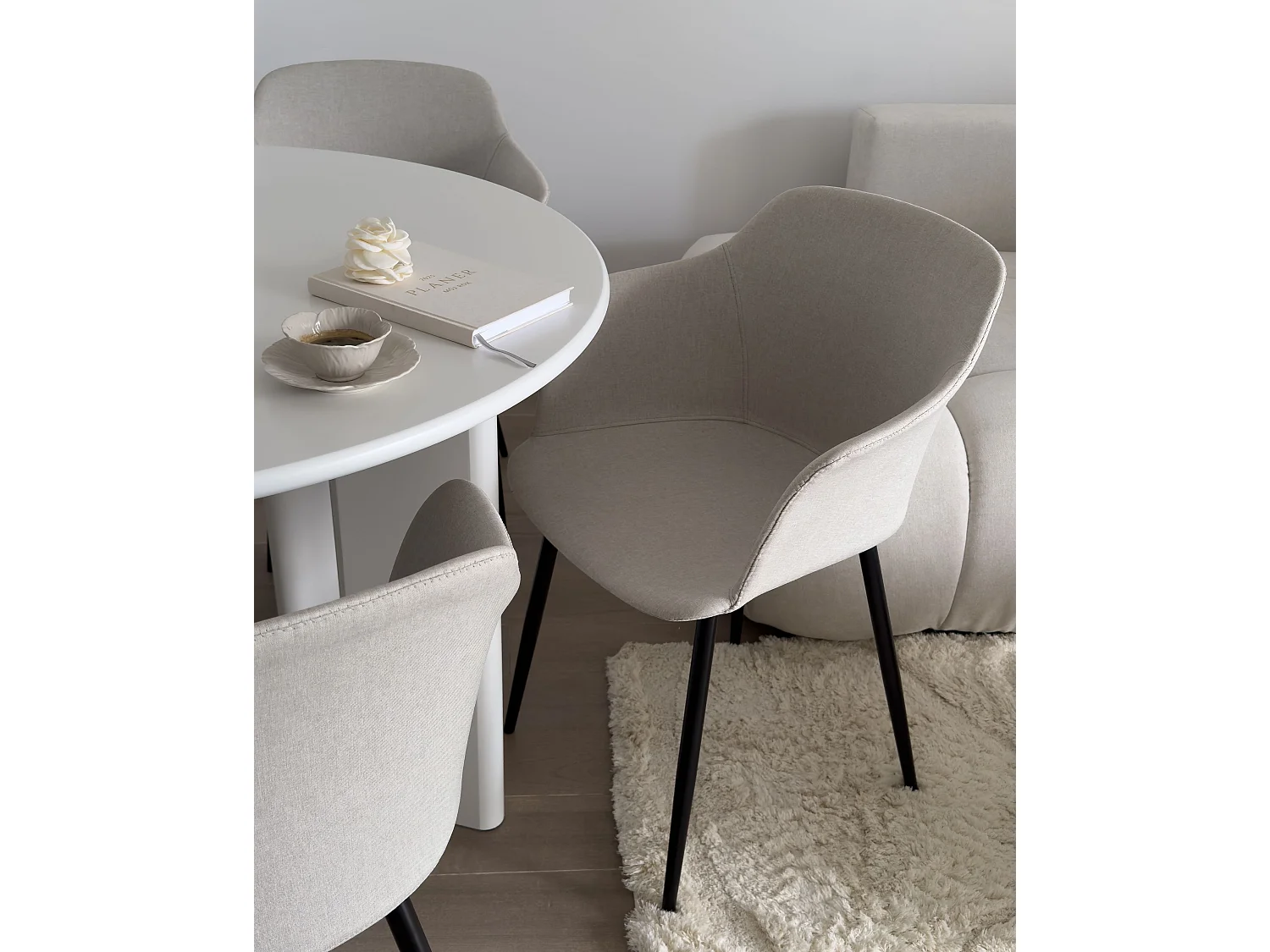 Esszimmerstuhl 2er Set ELIM Hellbeige