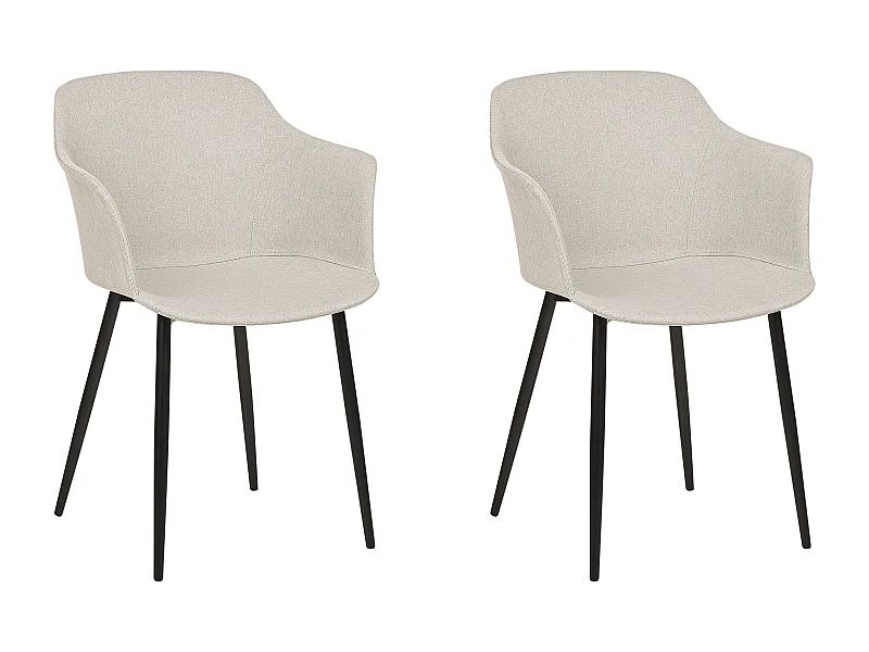 Set di 2 sedie da pranzo ELIM Beige chiaro