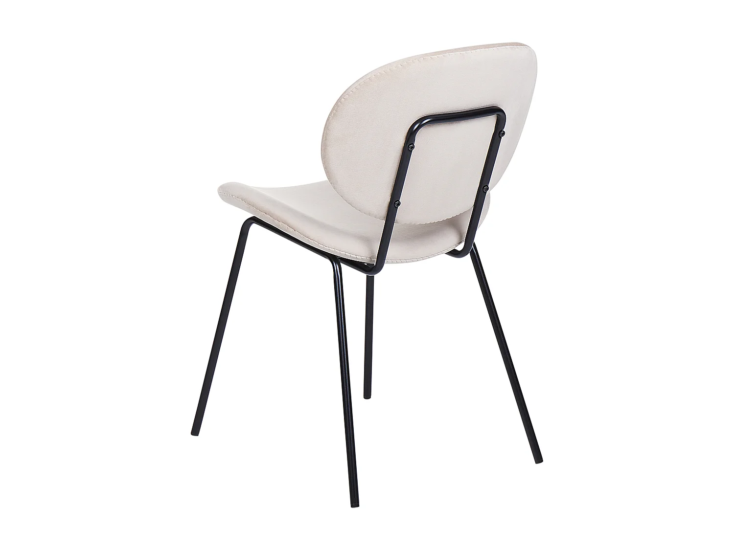 Set van 2 eetkamerstoelen LUANA Fluweel Lichtbeige