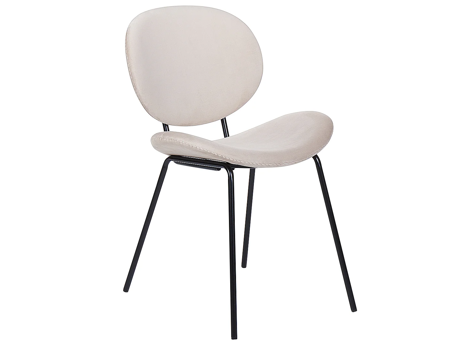 Lot de 2 chaises de salle à manger LUANA Velours Beige clair