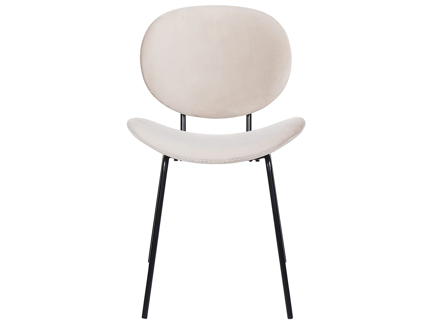 Lot de 2 chaises de salle à manger LUANA Velours Beige clair