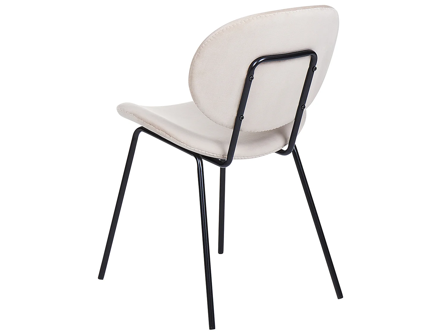 Lot de 2 chaises de salle à manger LUANA Velours Beige clair