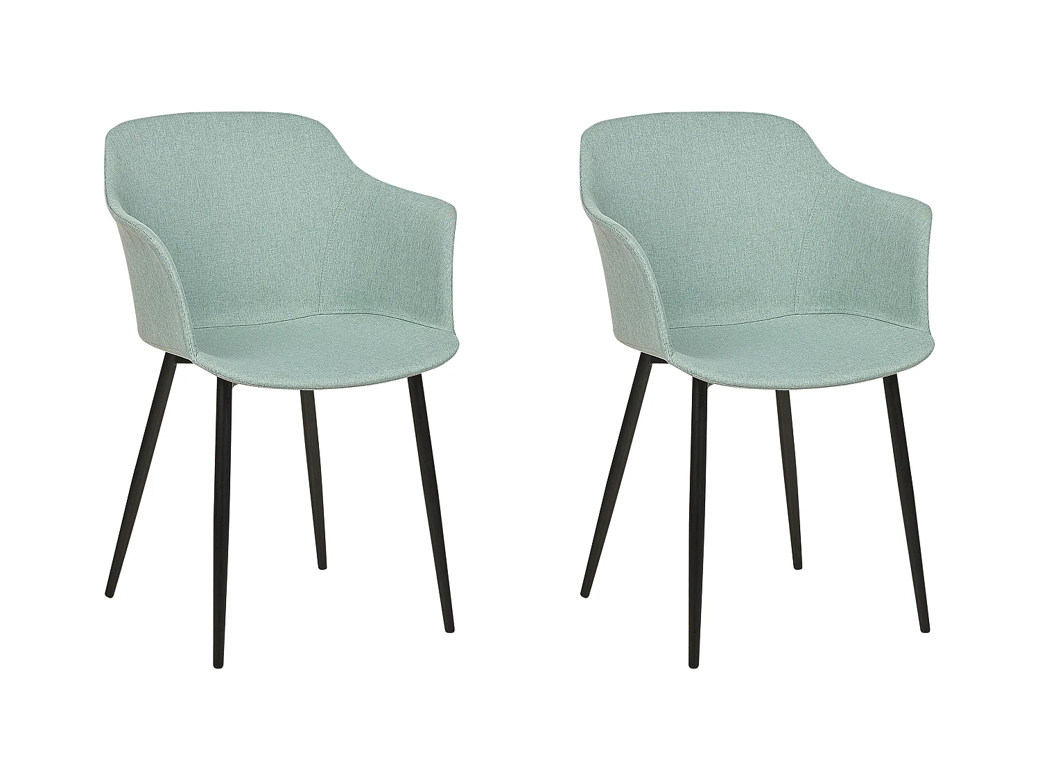Lot de 2 chaises de salle à manger ELIM Vert menthe