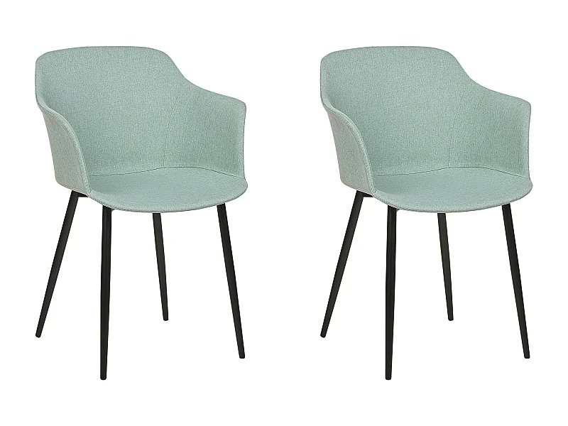 Lot de 2 chaises de salle à manger ELIM Vert menthe