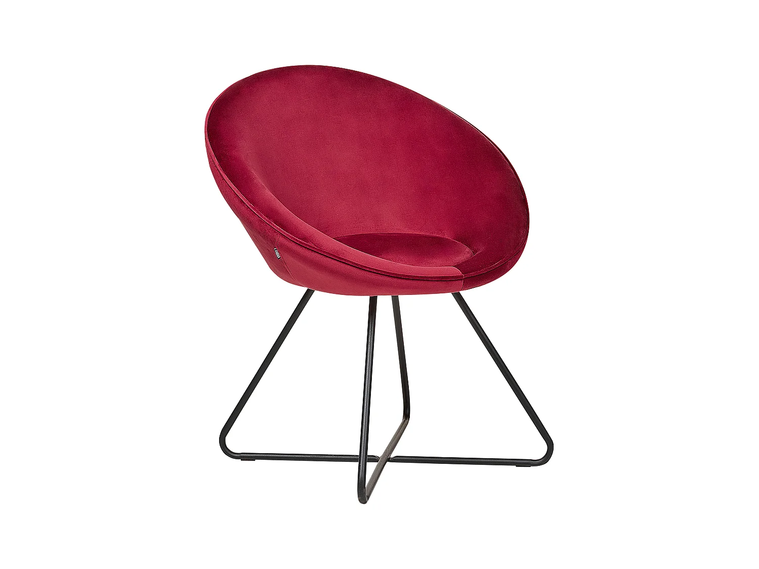 Chaise de salle à manger FLOBY II Velours Rouge