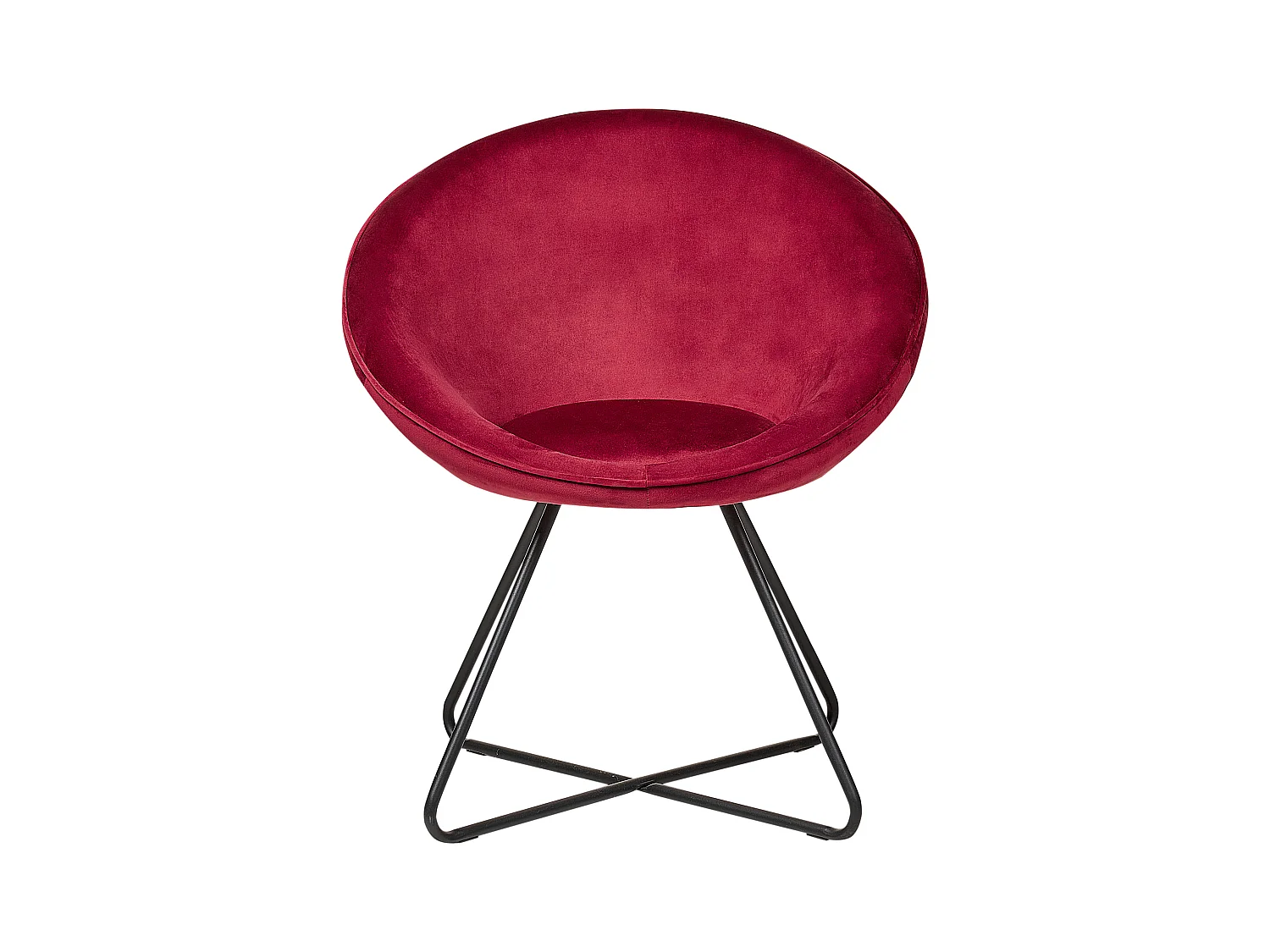 Chaise de salle à manger FLOBY II Velours Rouge