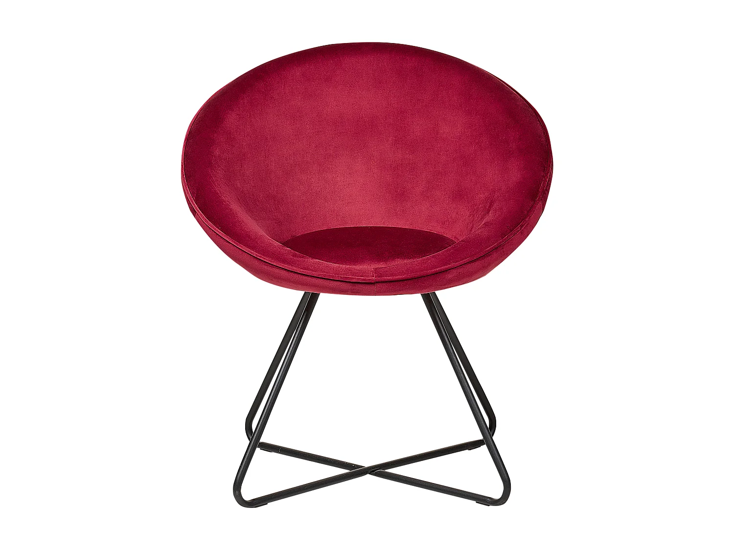 Chaise de salle à manger FLOBY II Velours Rouge