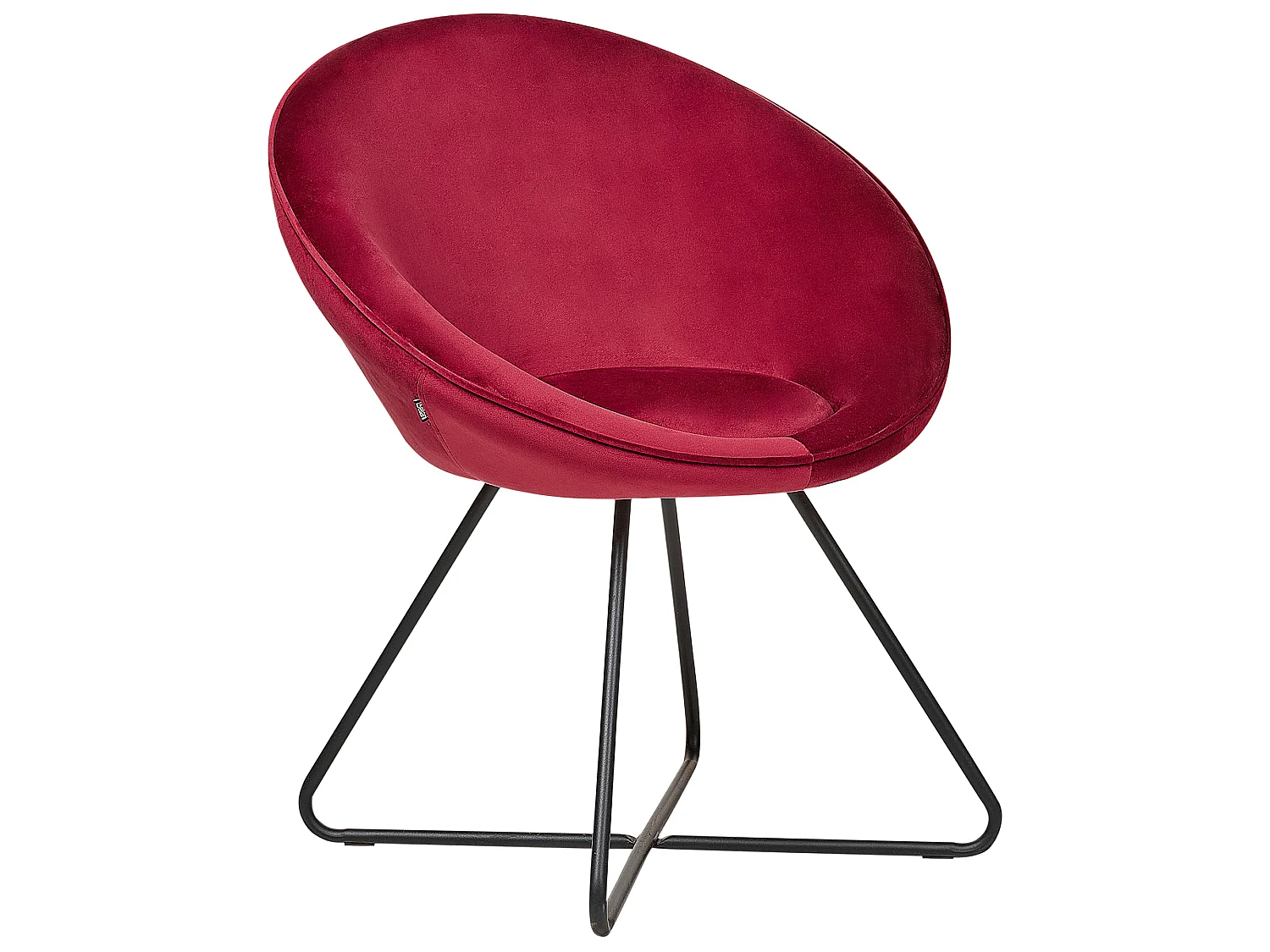 Chaise de salle à manger FLOBY II Velours Rouge