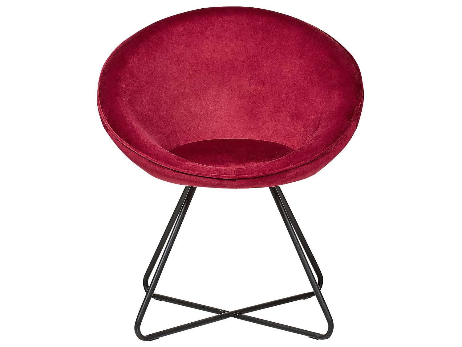 Chaise de salle à manger FLOBY II Velours Rouge