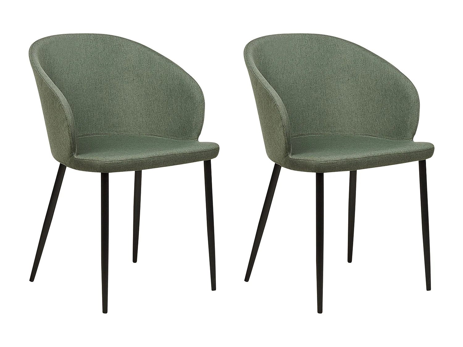 Lot de 2 chaises de salle à manger MASON Vert foncé
