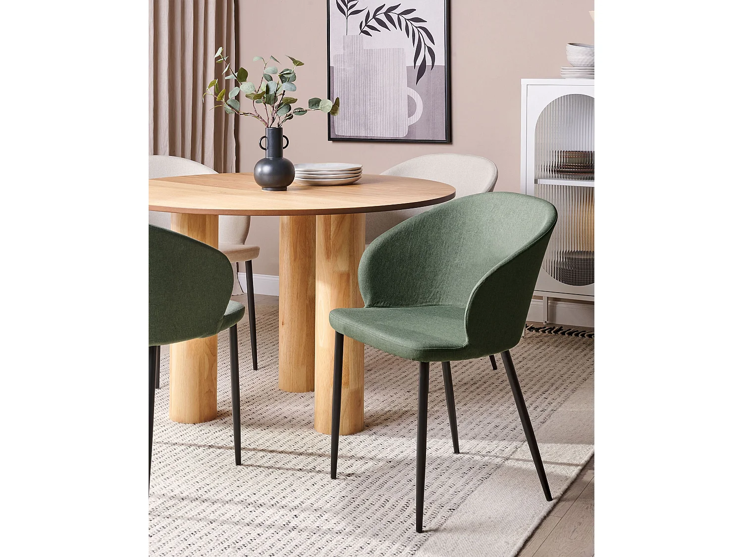 Set van 2 eetkamerstoelen MASON Donkergroen
