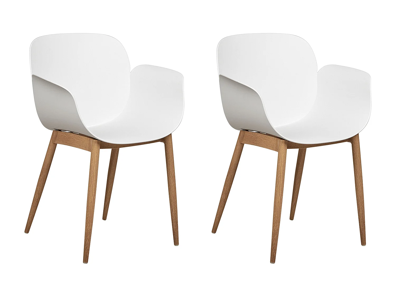 Set van 2 eetkamerstoelen ABILENE Wit