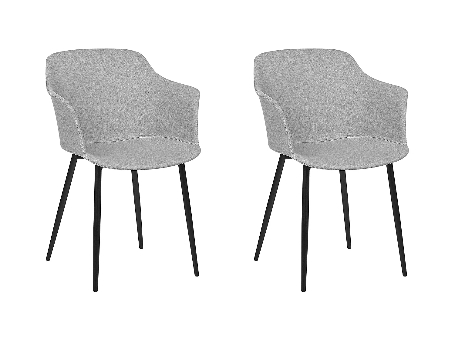Lot de 2 chaises de salle à manger ELIM Gris clair