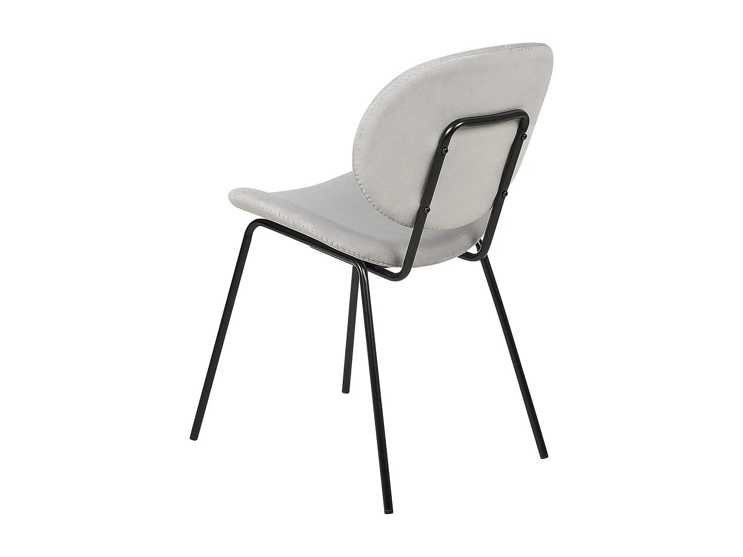 Lot de 2 chaises de salle à manger LUANA Velours Gris clair
