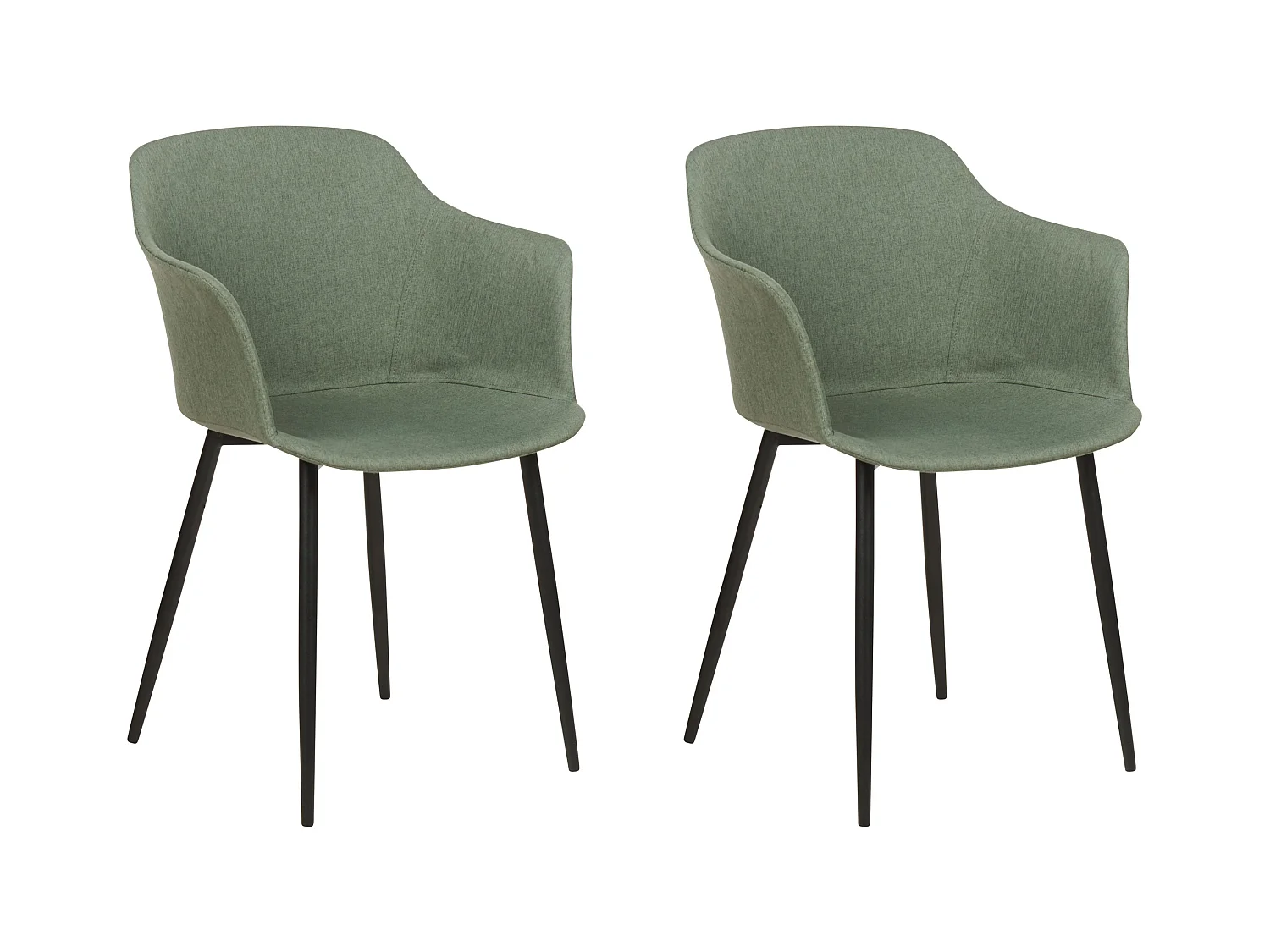 Lot de 2 chaises de salle à manger ELIM Vert foncé
