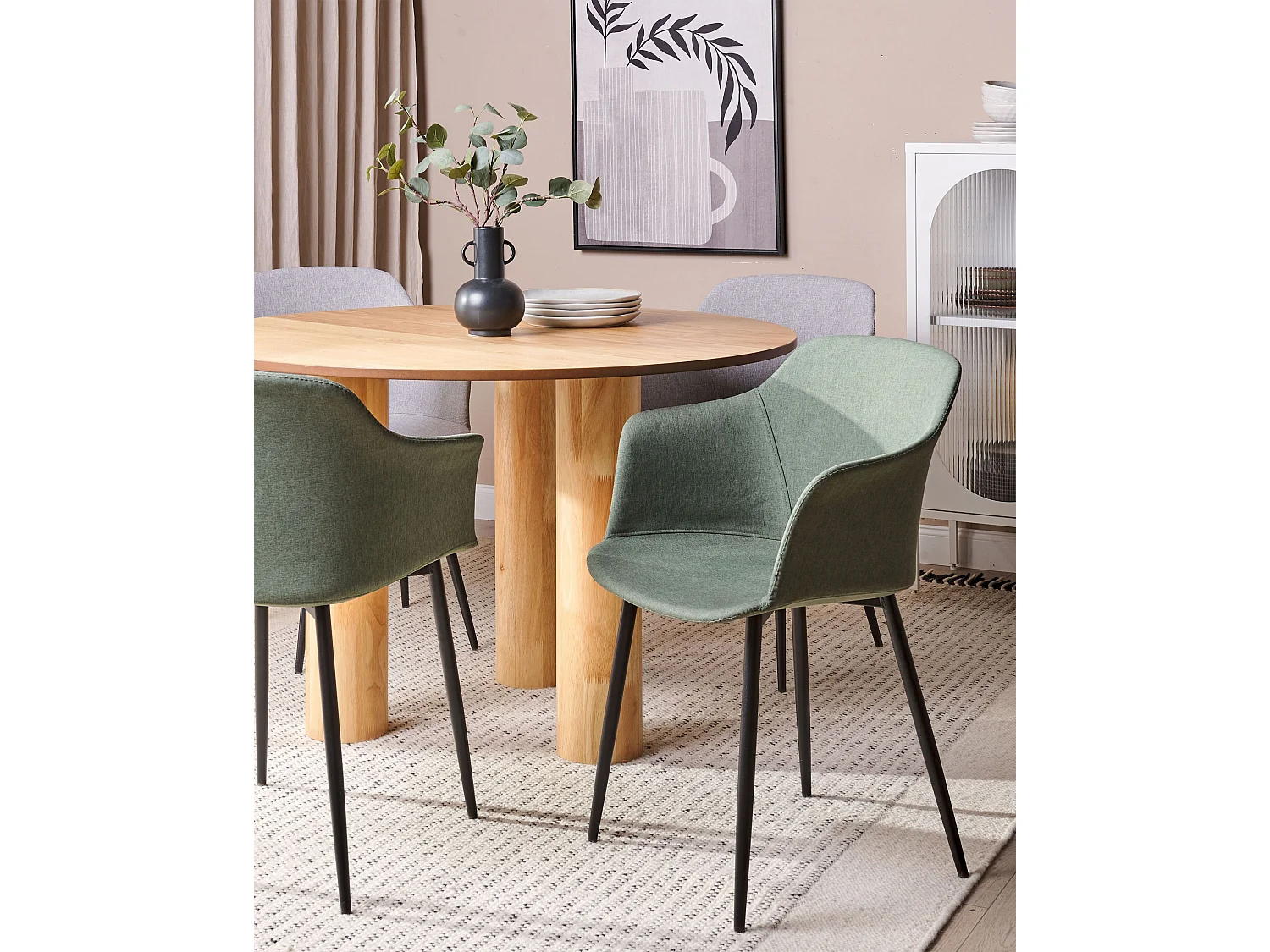 Set van 2 eetkamerstoelen ELIM Donkergroen