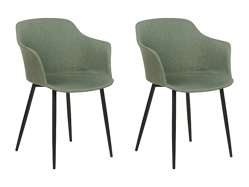 Lot de 2 chaises de salle à manger ELIM Vert foncé