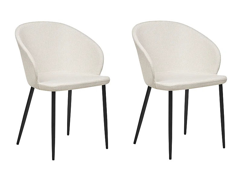 Lot de 2 chaises de salle à manger MASON Beige clair