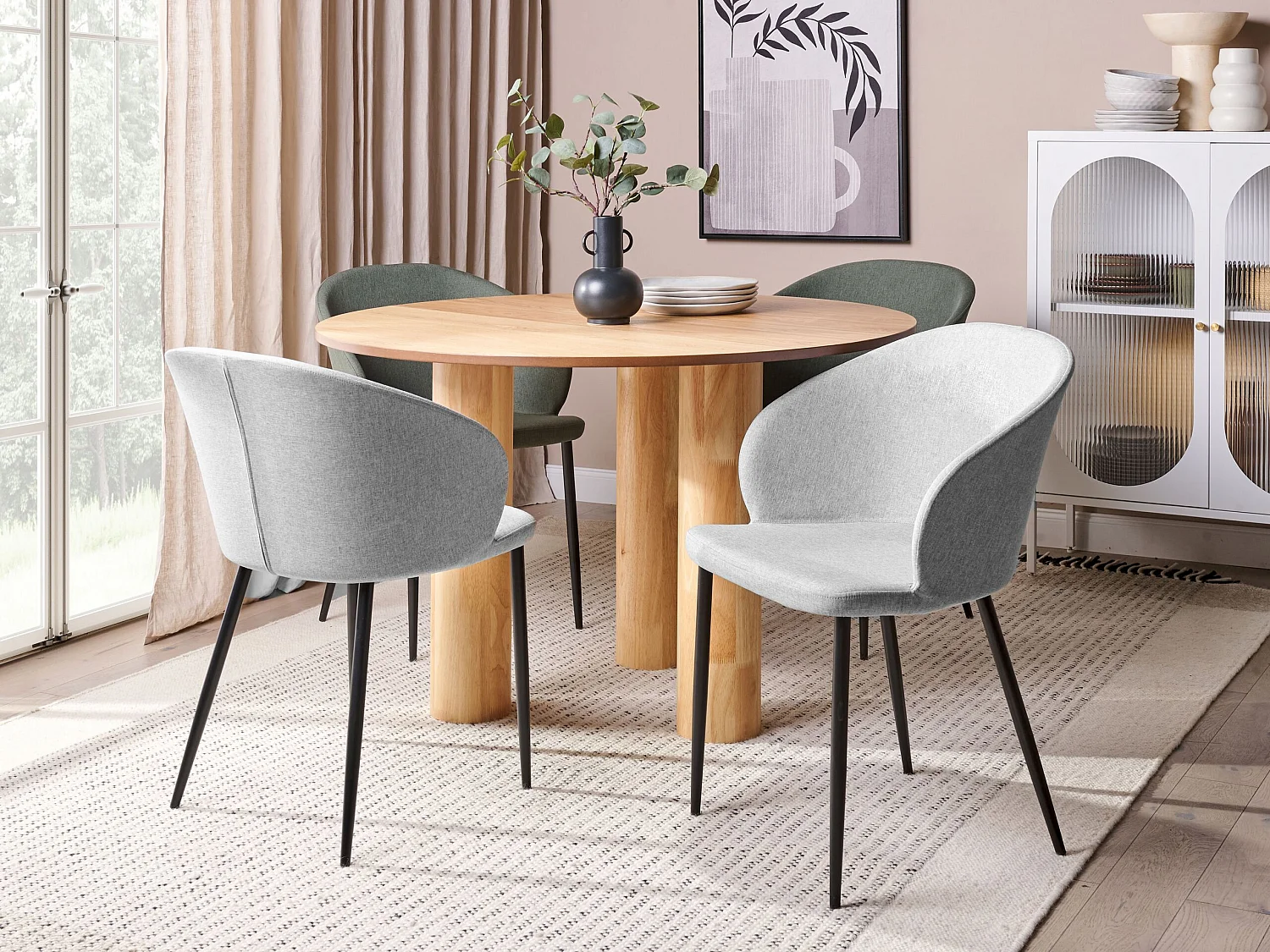 Set di 2 sedie da pranzo MASON Grigio chiaro