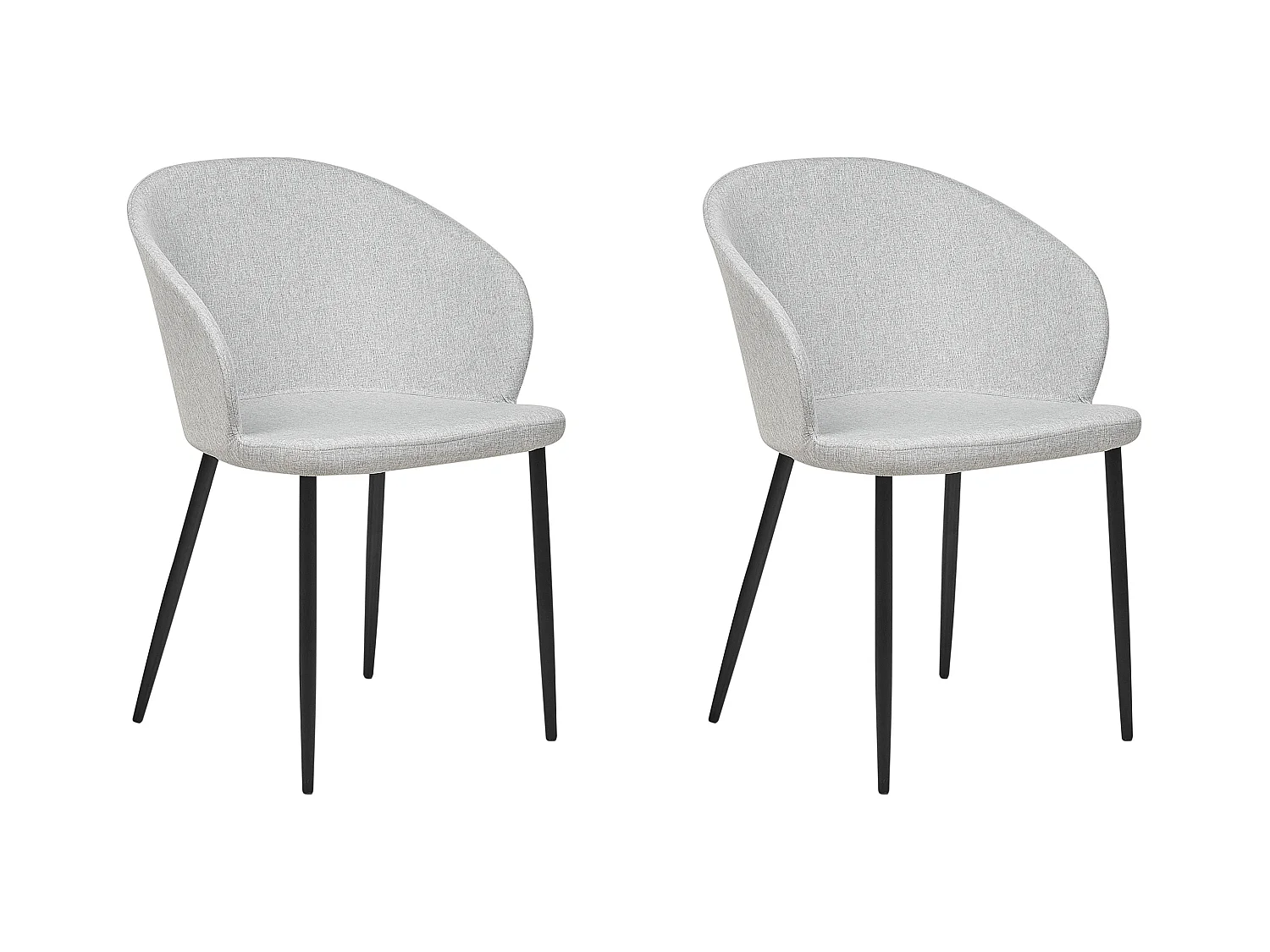 Lot de 2 chaises de salle à manger MASON Gris clair