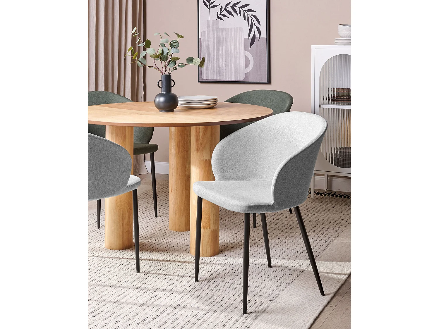 Set van 2 eetkamerstoelen MASON Lichtgrijs