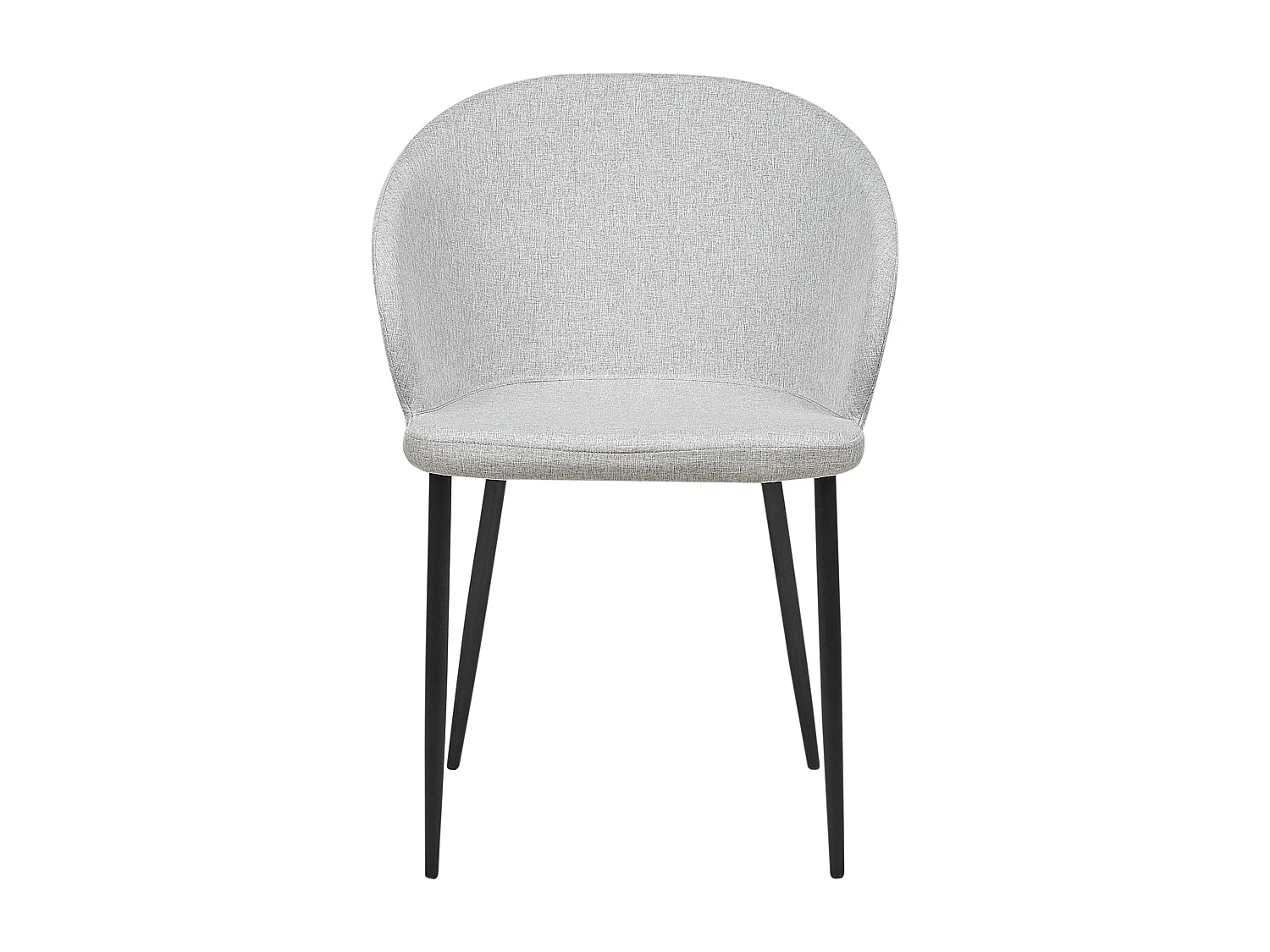 Lot de 2 chaises de salle à manger MASON Tissu Gris clair