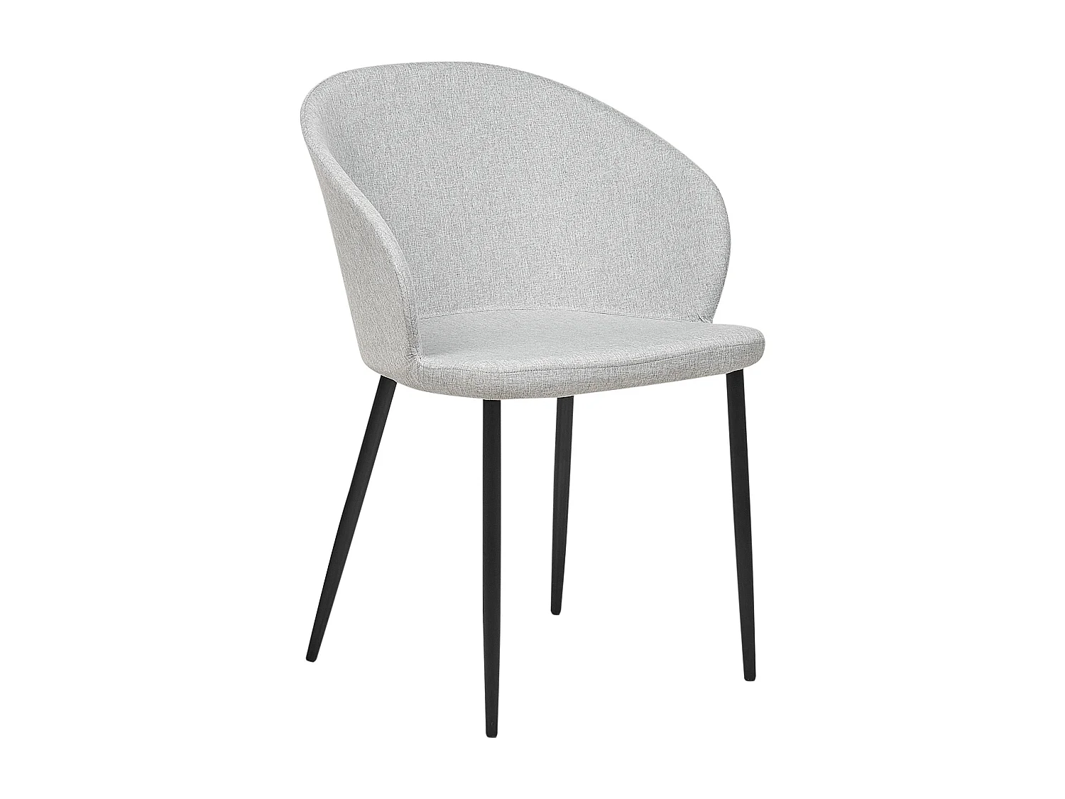 Lot de 2 chaises de salle à manger MASON Tissu Gris clair