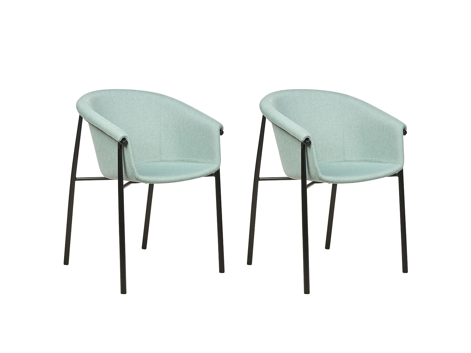 Set di 2 sedie da pranzo AMES Verde menta