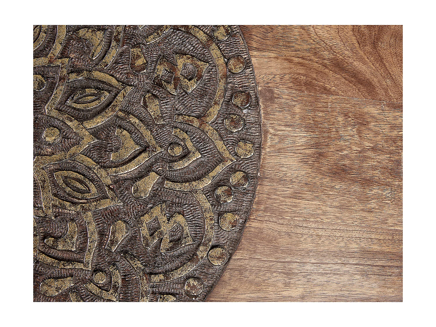 Lot de 2 tables d'appoint KHETUA Bois de manguier Marron