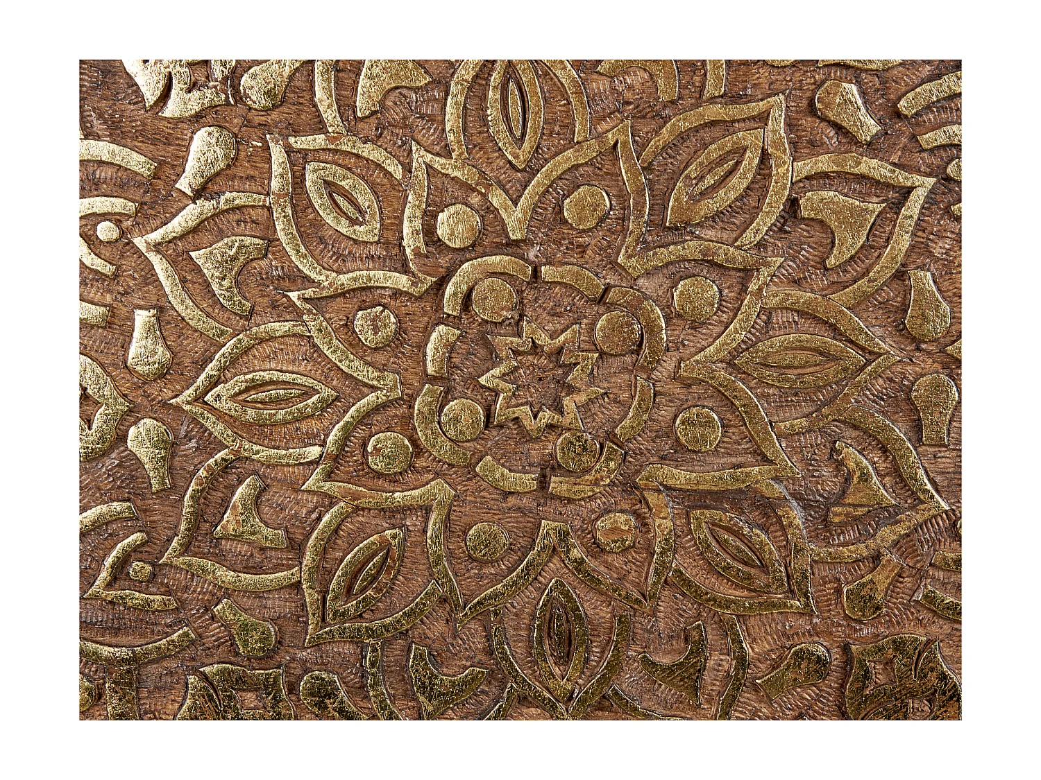 Lot de 2 tables d'appoint RANJA Bois de manguier Marron foncé