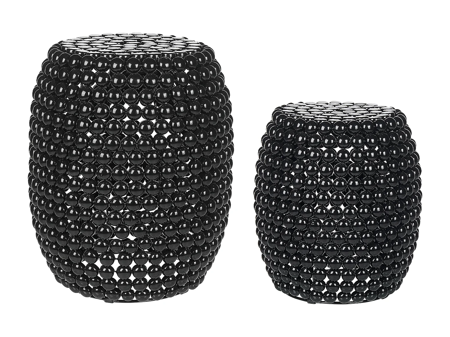 Lot de 2 tables d'appoint UHANA Noir