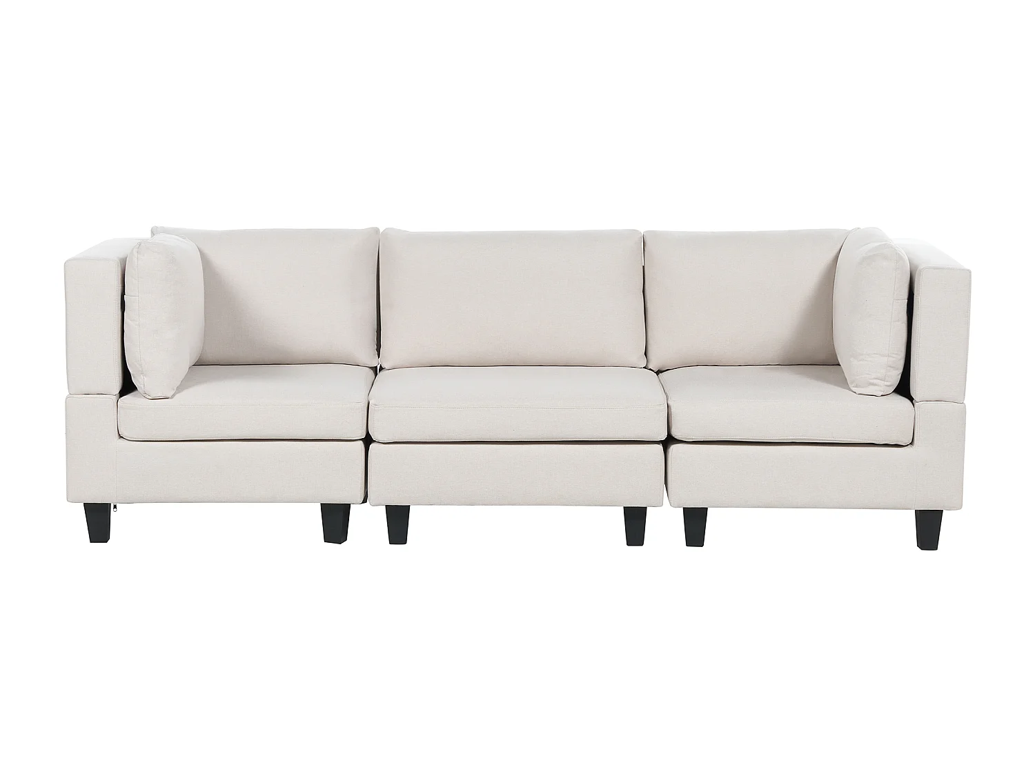 Canapé modulable 3 places UNSTAD Tissu Beige clair