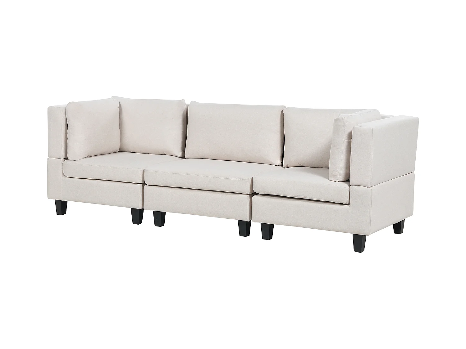 Canapé modulable 3 places UNSTAD Tissu Beige clair